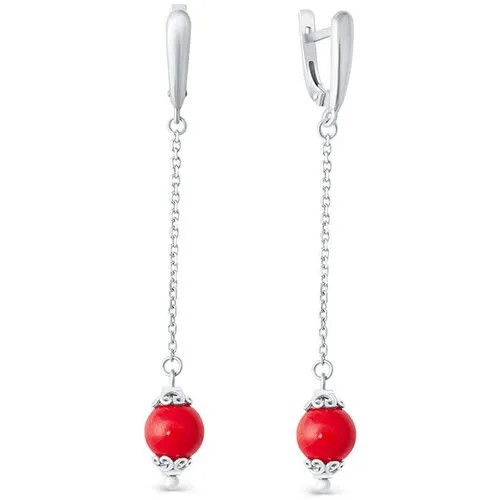 Серьги с подвесками Beaded Breakfast Серьги из серебра 2842.08 Р, серебро, 925 проба, родирование, серебряный