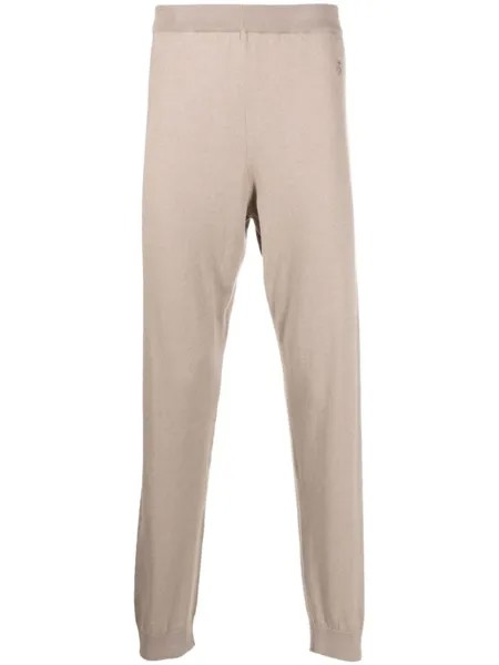 Corneliani брюки тонкой вязки, нейтральный цвет