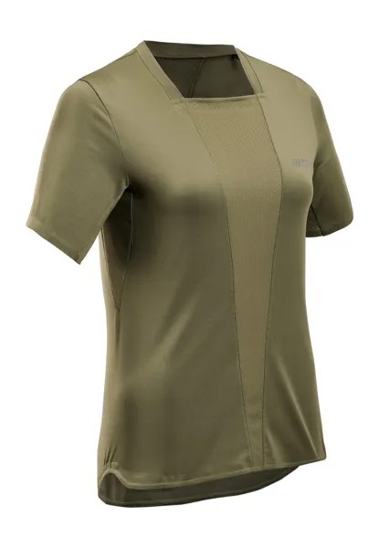 Спортивная футболка RUN SHORT SLEEVE CEP, цвет olive