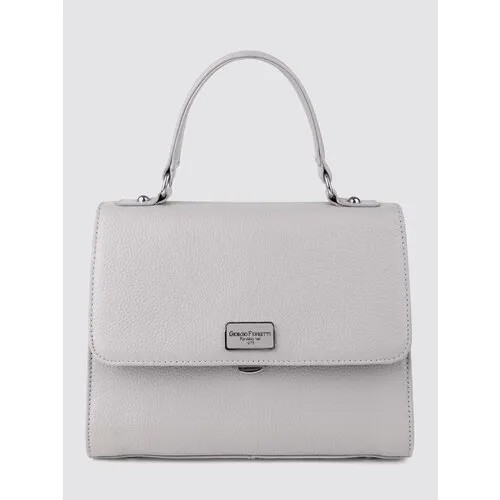 Сумка тоут GIORGIO FERRETTI, фактура зернистая, белый, серый