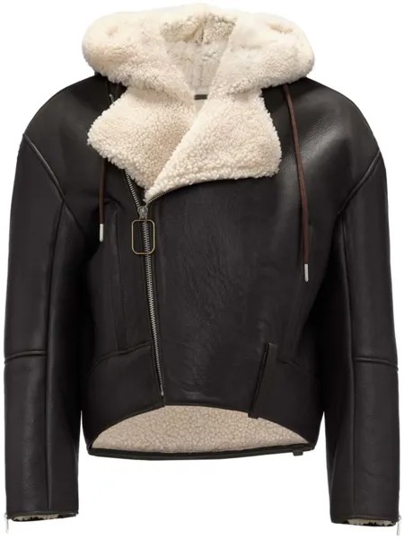 JW Anderson куртка с отделкой из овчины, коричневый