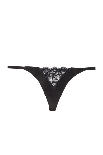 Трусики Fleur Du Mal Charlotte Lace V String, черный