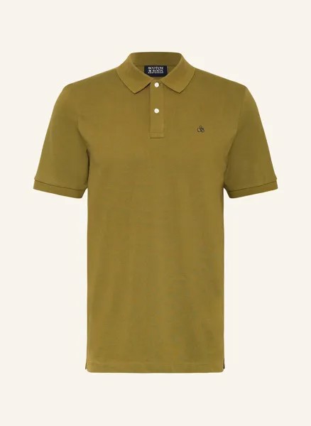 Рубашка-Поло из пике Scotch & Soda, зеленый