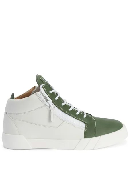 Giuseppe Zanotti высокие кеды с молниями, белый