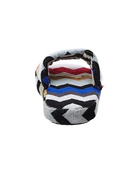 Открытые тапочки Missoni Home Cyrus с ремешком, цвет Off White