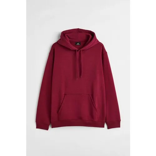 Худи H&M Relaxed Fit Hoodie, размер S, красный