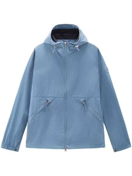 Woolrich ветровка Crinkle с капюшоном, синий