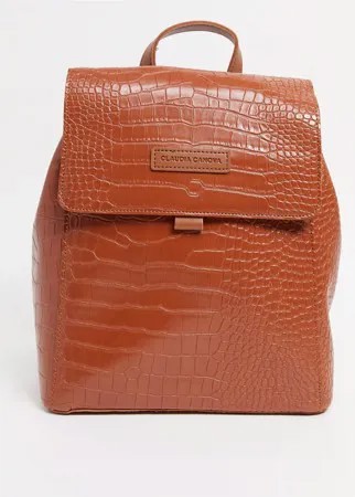 Светло-коричневый рюкзак с эффектом крокодиловой кожи Claudia Canova-Коричневый цвет