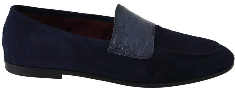 DOLCE - GABBANA Shoes Синие замшевые лоферы «Кайман» Тапочки EU40/US7 Рекомендованная розничная цена 1200 долларов США
