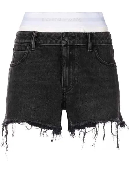 Alexander Wang джинсовые шорты с логотипом