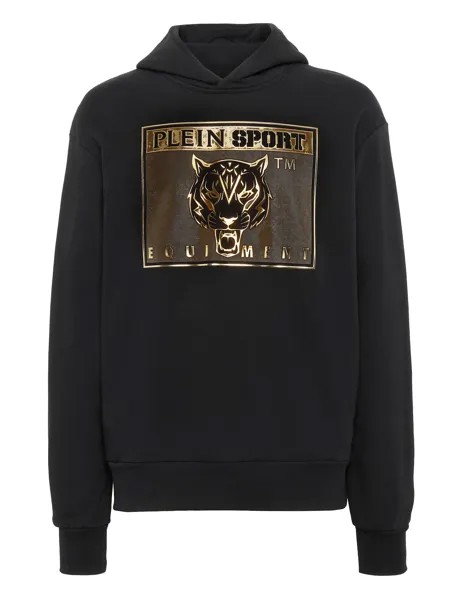 Толстовка с капюшоном Тигр Plein Sport, цвет Black / Gold