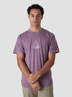 Мужская ярко-фиолетовая повседневная футболка HUF x Pleasures Dyed SS Lifestyle