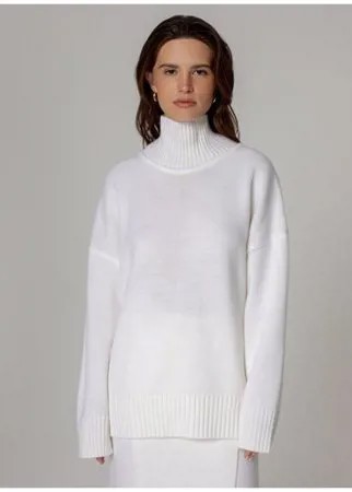 Объемный свитер из шерсти Victoria Kuksina, молочный, 48-52