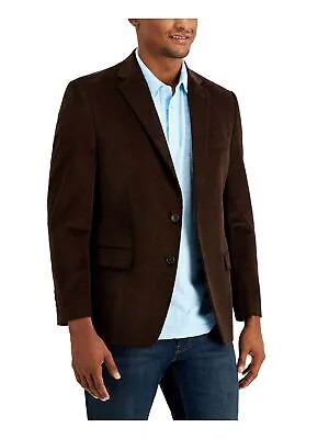 CLUBROOM Мужской коричневый однобортный классический пиджак стрейч 38 SHORT