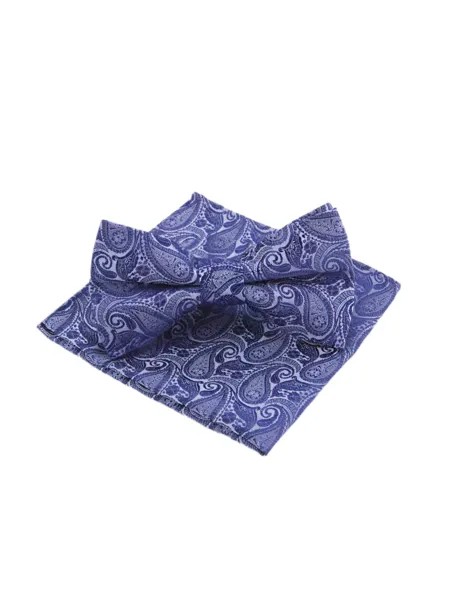 Комплект (бабочка+платок) унисекс 2beMan KMP32 фиолетовый/серый