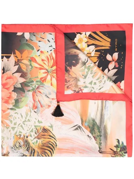 Etro платок с цветочным принтом