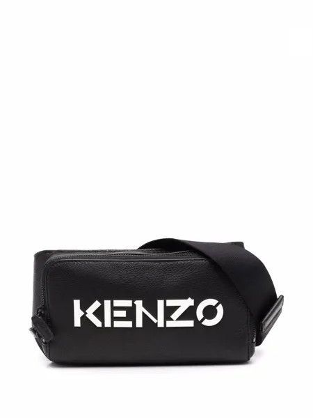 Kenzo logo-print leather belt bag