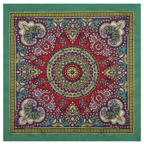 Бандана / Street Soul / Print Mandala 55х55 см / малиновый