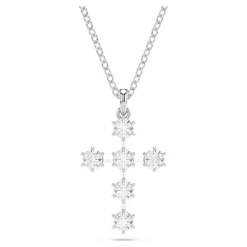 Колье SWAROVSKI, кристаллы Swarovski, длина 45 см, серебристый