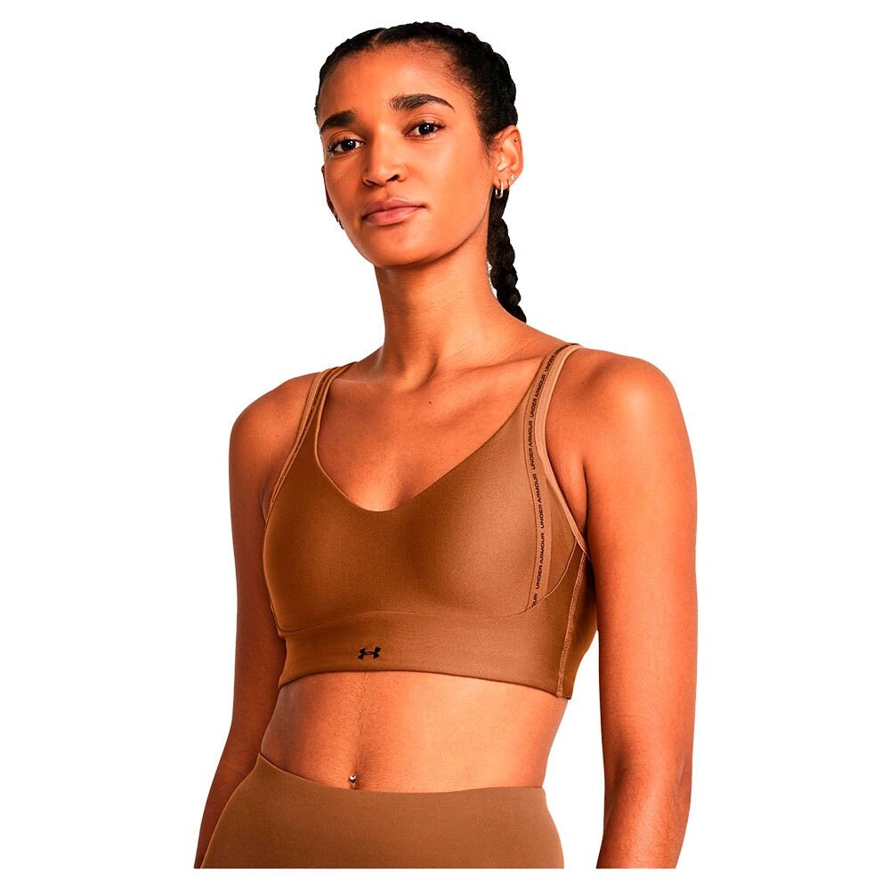 Спортивный топ Under Armour Infinity 2.0 Strappy Low Support, коричневый