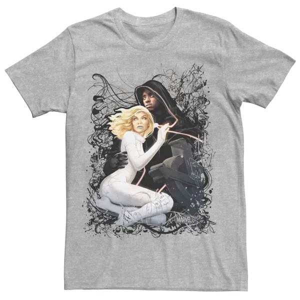 Мужская футболка Marvel's Cloak And Dagger Splatter Portrait Licensed Character