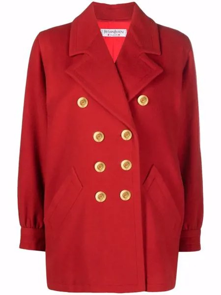 Yves Saint Laurent Pre-Owned двубортное пальто 1990-х годов