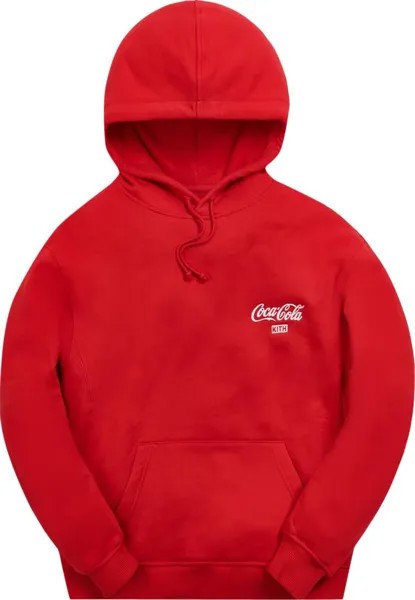 Худи Kith x Coca-Cola Ribbon Logo Hoodie 'Red', красный