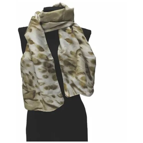 Шарф WHY NOT BRAND, 160х40 см, one size, бежевый, коричневый