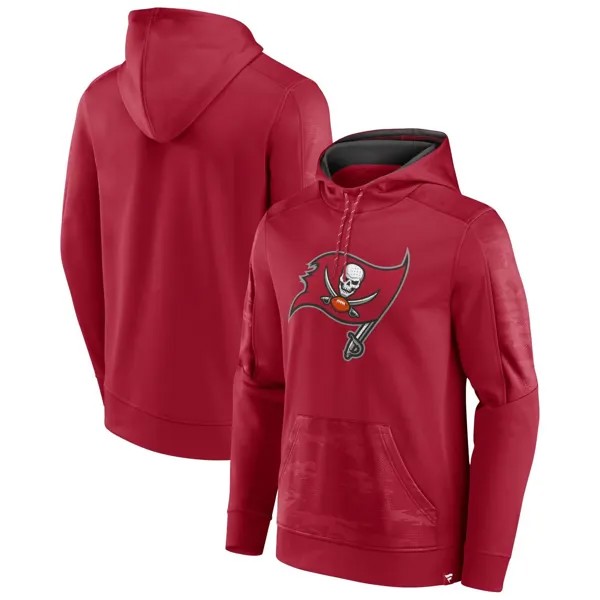 Мужской красный пуловер с капюшоном Tampa Bay Buccaneers On The Ball с логотипом Fanatics