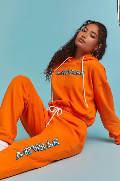 Джоггеры Airwalk из френч терри с рисунком Forever 21, оранжевый