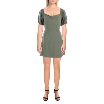 Женское зеленое расклешенное платье выше колена Lucca со сборками S BHFO 5745