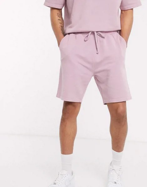 Лавандовые трикотажные шорты от комплекта Topman-Фиолетовый