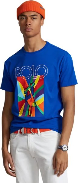 Рубашка-поло Classic Fit Logo Jersey Short Sleeve T-Shirt Polo Ralph Lauren, цвет Sapphire Star