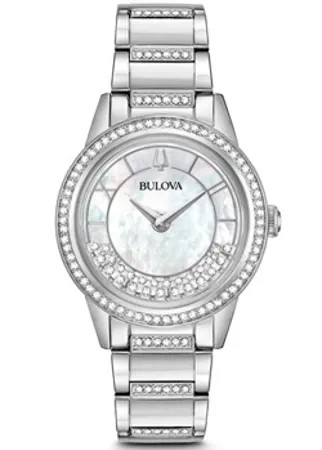 Японские наручные  женские часы Bulova 96L257. Коллекция Crystal Ladies