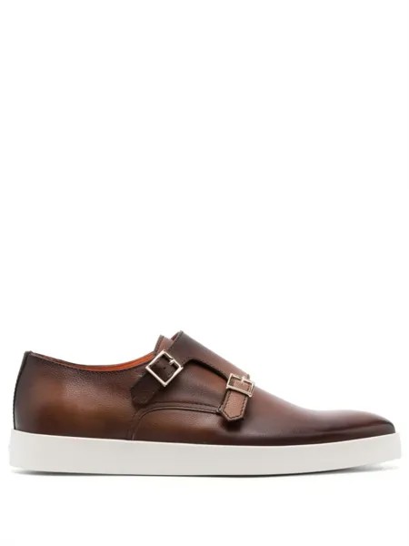 Santoni туфли монки, коричневый