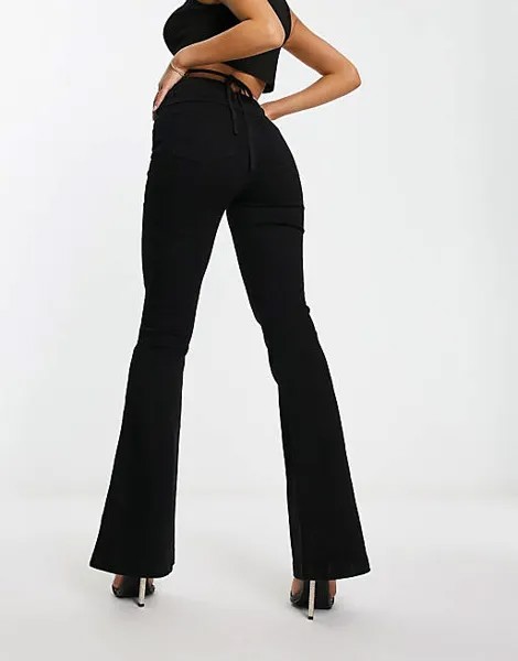 Черные расклешенные джинсы Spanx