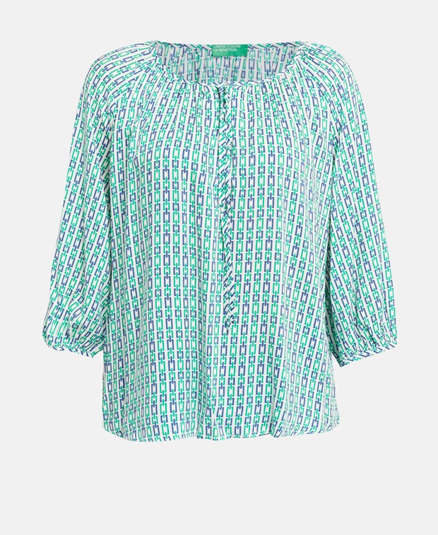 Рубашка блузка United Colors of Benetton, цвет Jade
