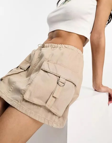 Короткая мини-юбка Miss Selfridge с карманами-карго