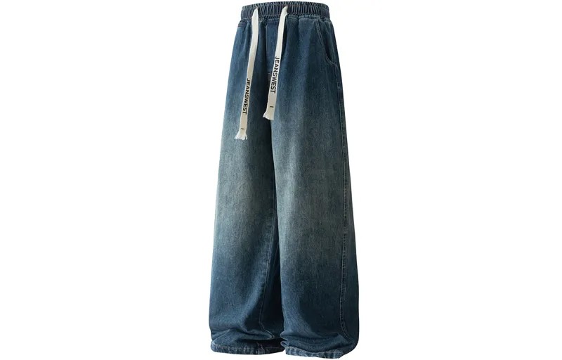 Jeanswest Джинсы унисекс Jean West, Черный/Серый