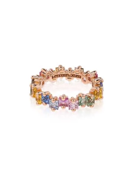 Suzanne Kalan кольцо Eternity из розового золота с сапфирами