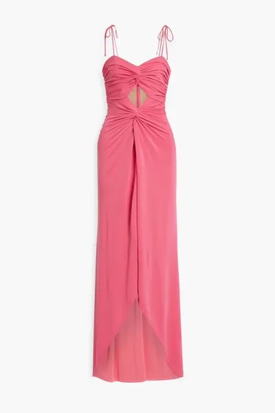 Платье макси Harlin из перекрученного эластичного джерси с вырезом Cinq À Sept, розовый