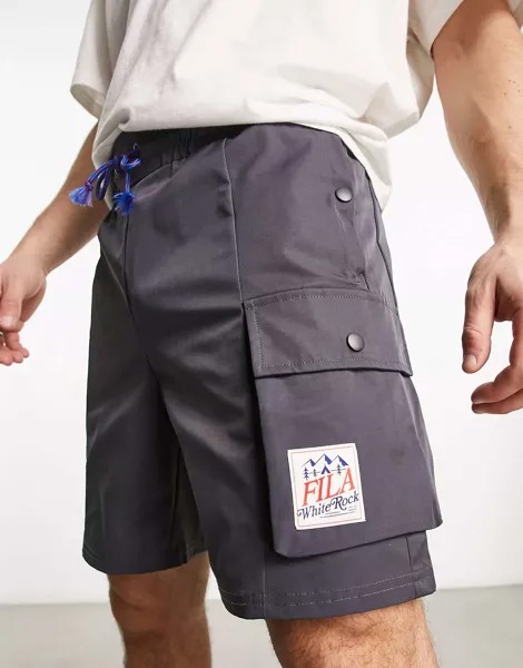 Темно-серые шорты Fila Генри с накладными карманами