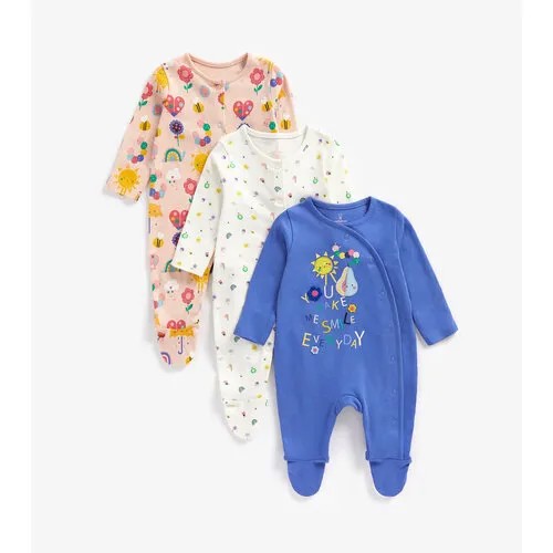 Комбинезон mothercare, комплект из 3 шт., размер 80, синий, бежевый