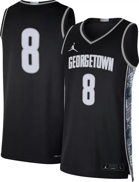 Мужская баскетбольная майка Jordan Georgetown Hoyas #8 Black Limited