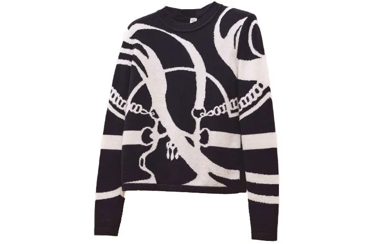 Кашемировый свитер женский черный Hermes