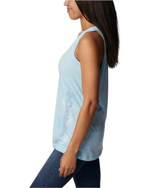 Топ Columbia Bluff Mesa Tank Top, цвет Spring Blue Heather/Blooming Lines Graphic