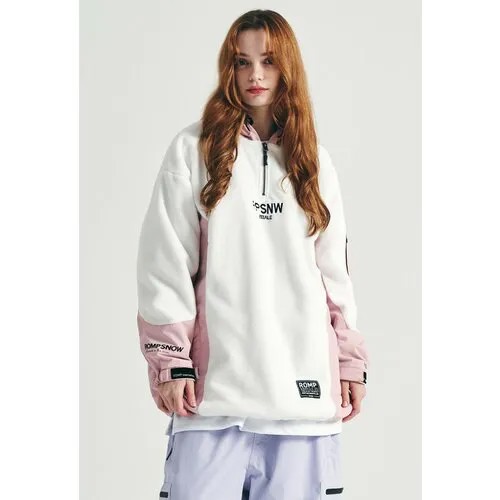 Анорак Romp Fleece Anorak, размер L, розовый, белый