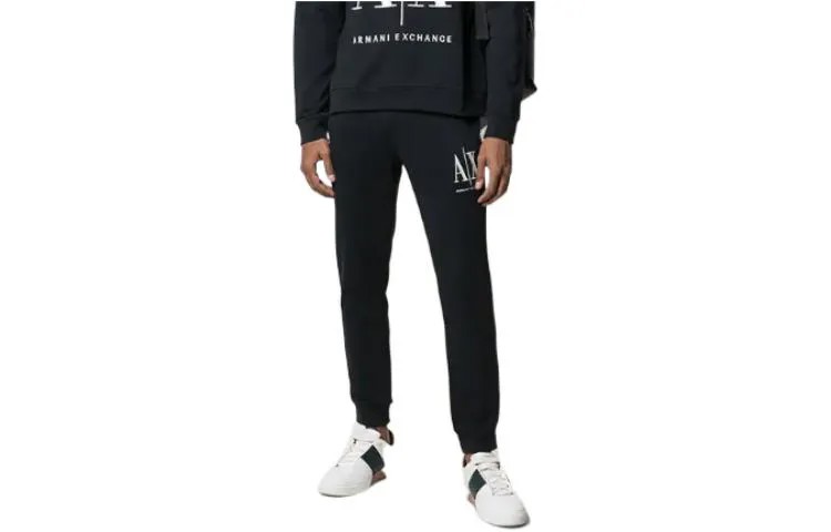 Трикотажные спортивные штаны мужские темно-синие Armani Exchange, темно-синий