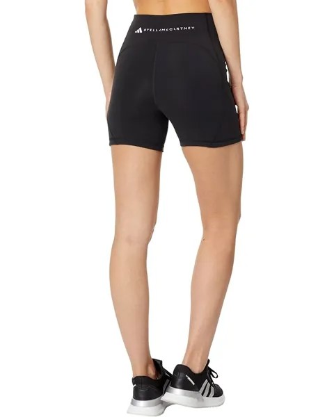 Шорты Adidas TrueStrength Yoga Short Tights IB1397, черный/белый