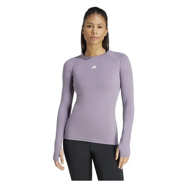 Лонгслив adidas TechFit, фиолетовый